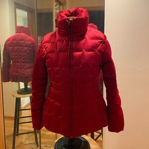 Calvin Klein Puffy Ski Coat. Red. Medium